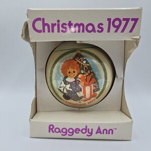 Vintage 1977 Raggedy Ann Christmas Ornament 2nd In A Limited Series with Box